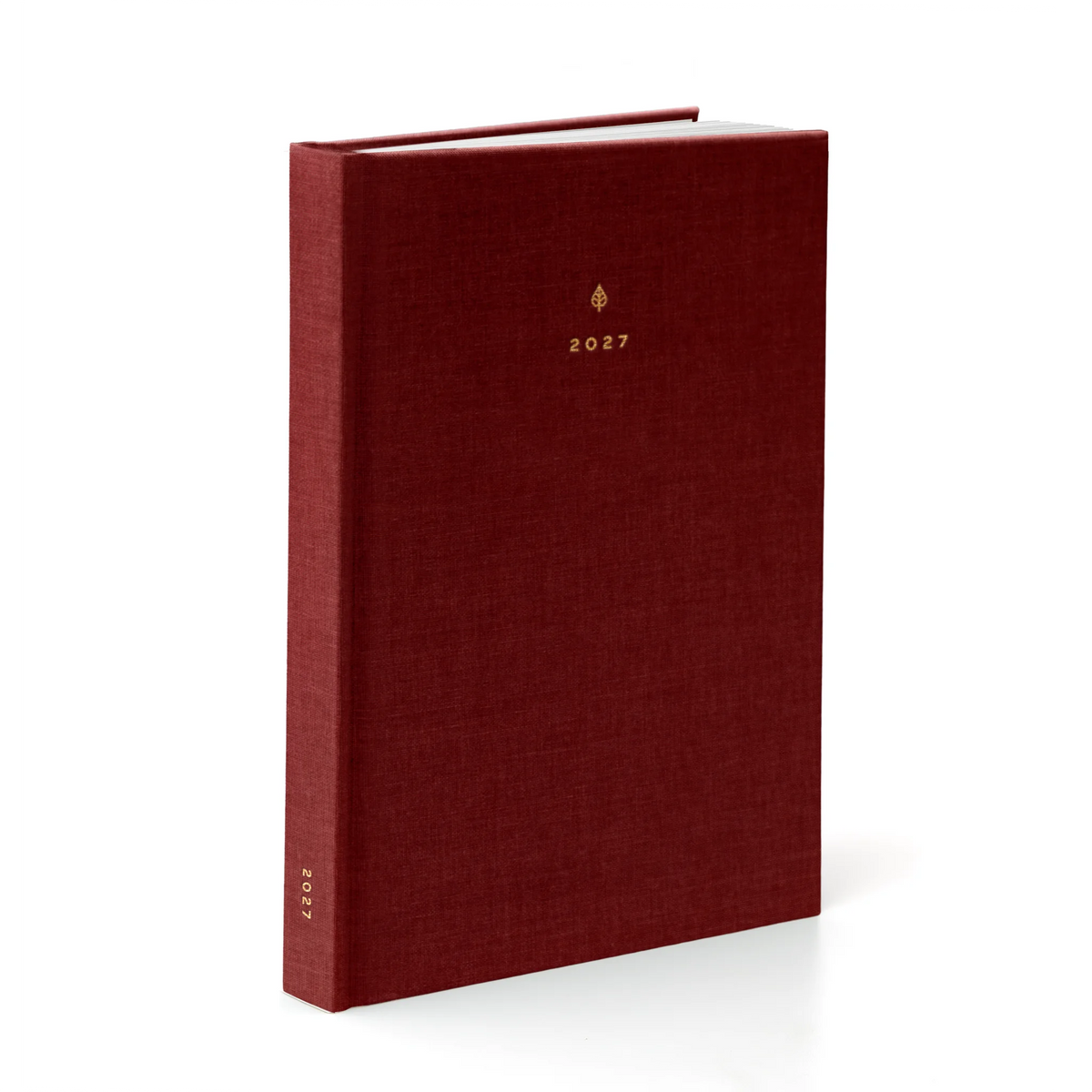 2027 A5 Minimalist Horizontal Planner (Hardcover, Heritage 120gsm) in Scarlet Oak #color_scarlet oak