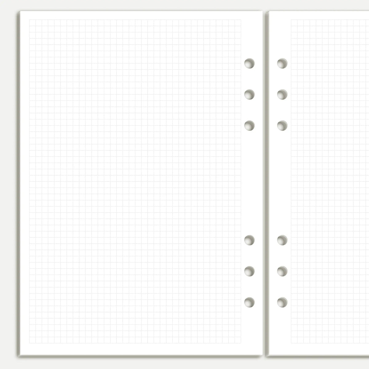 2027 Daily Inserts, A5 six-ring, grid notes