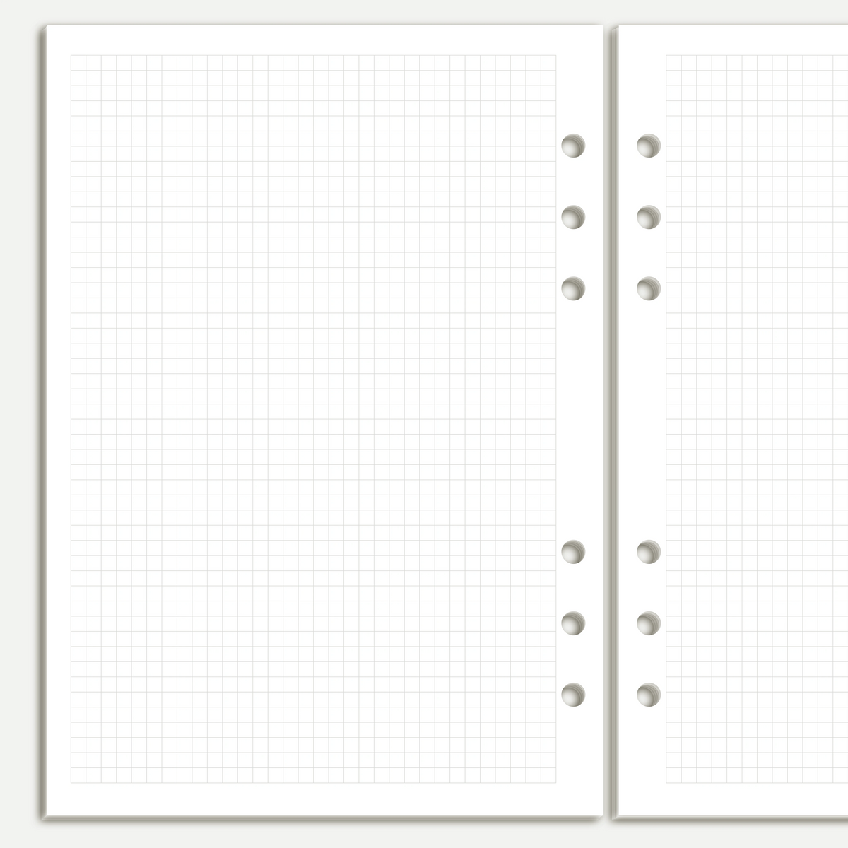 2027 Weekly Inserts, A5 six-ring, grid notes