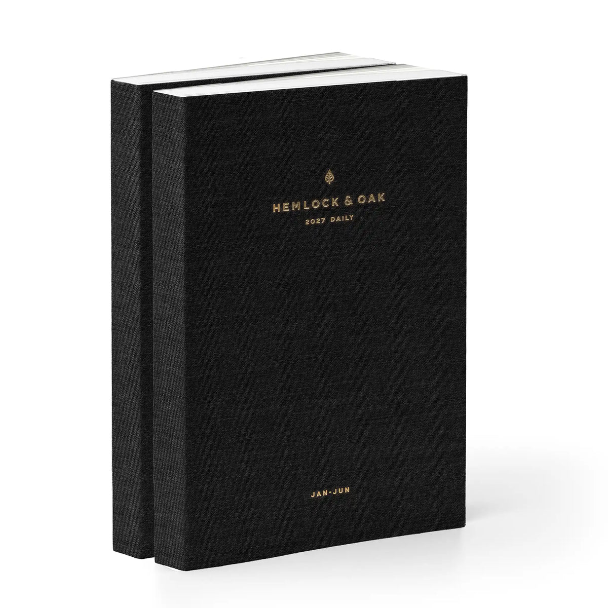 2027 Minimalist Daily Duo B: Jul-Dec (Cloth Flex, Heritage 120gsm) in Charbon #color_charbon