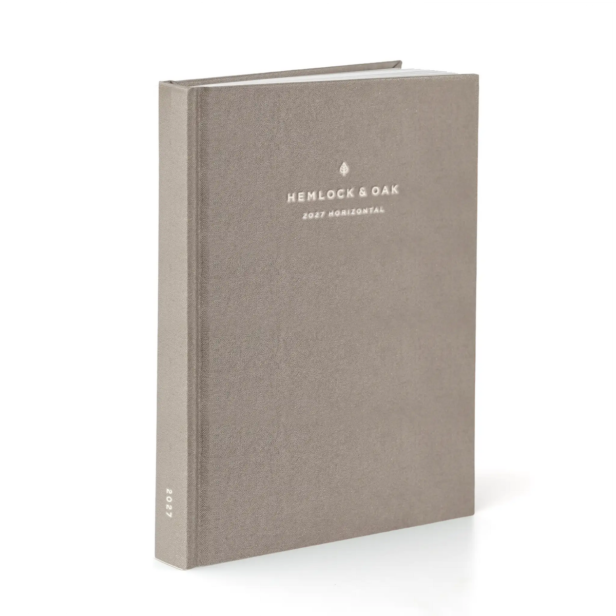 2027 Horizontal Planner (Hardcover, Heritage 120gsm) in Natural Pearl #color_natural pearl