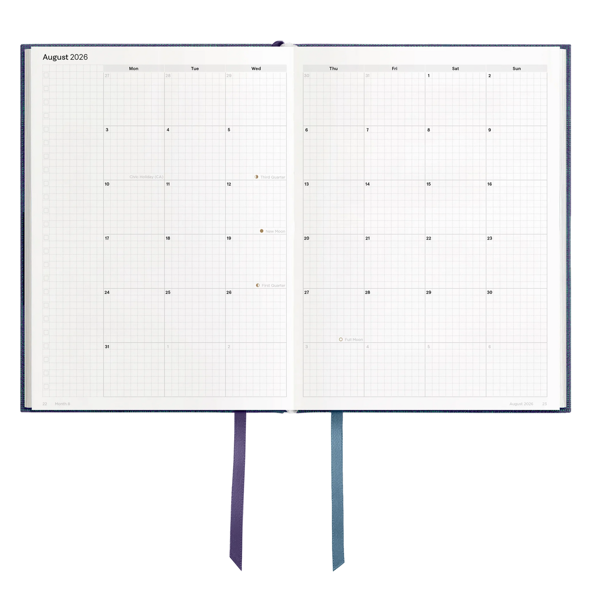 Hemlock & Oak dated planners in Wild Indigo #color_wild indigo