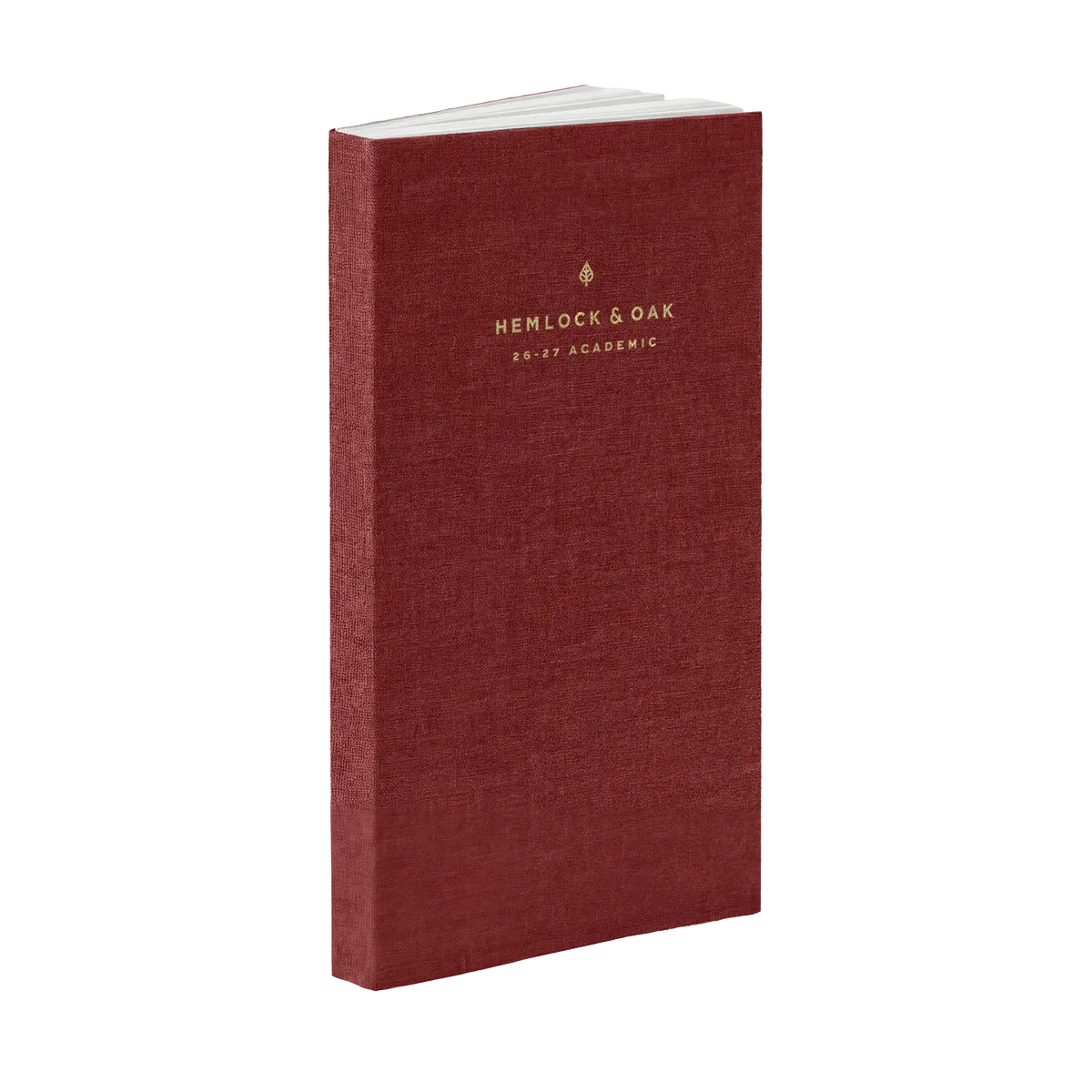 26-27 Academic Planner (Cloth Flex, Compact, Archivist 70gsm) in Scarlet Oak #color_scarlet oak