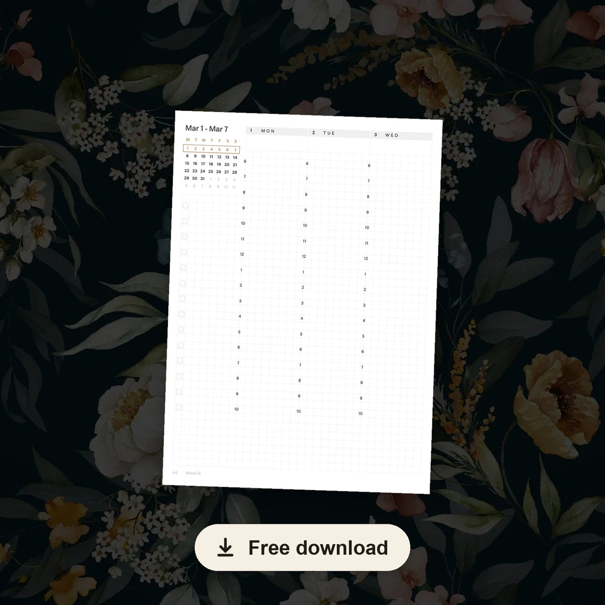 2027 B6 Minimalist Weekly Planner — free printable download
