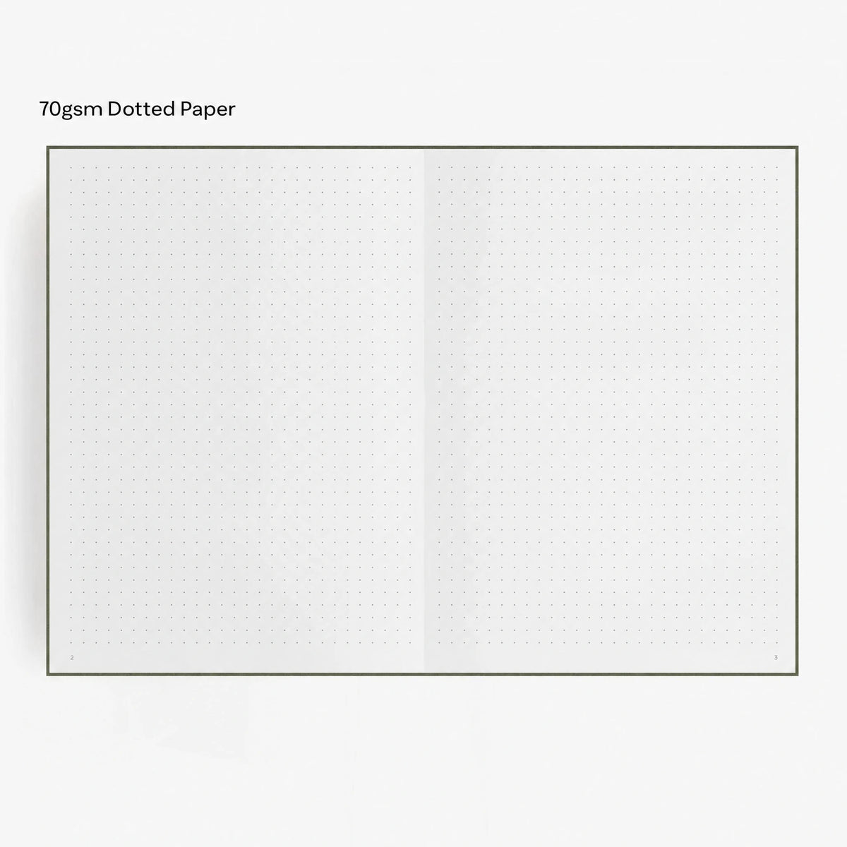 Dotted Notebook (No Foil, Cloth Flex, 70gsm) in Moss #color_moss