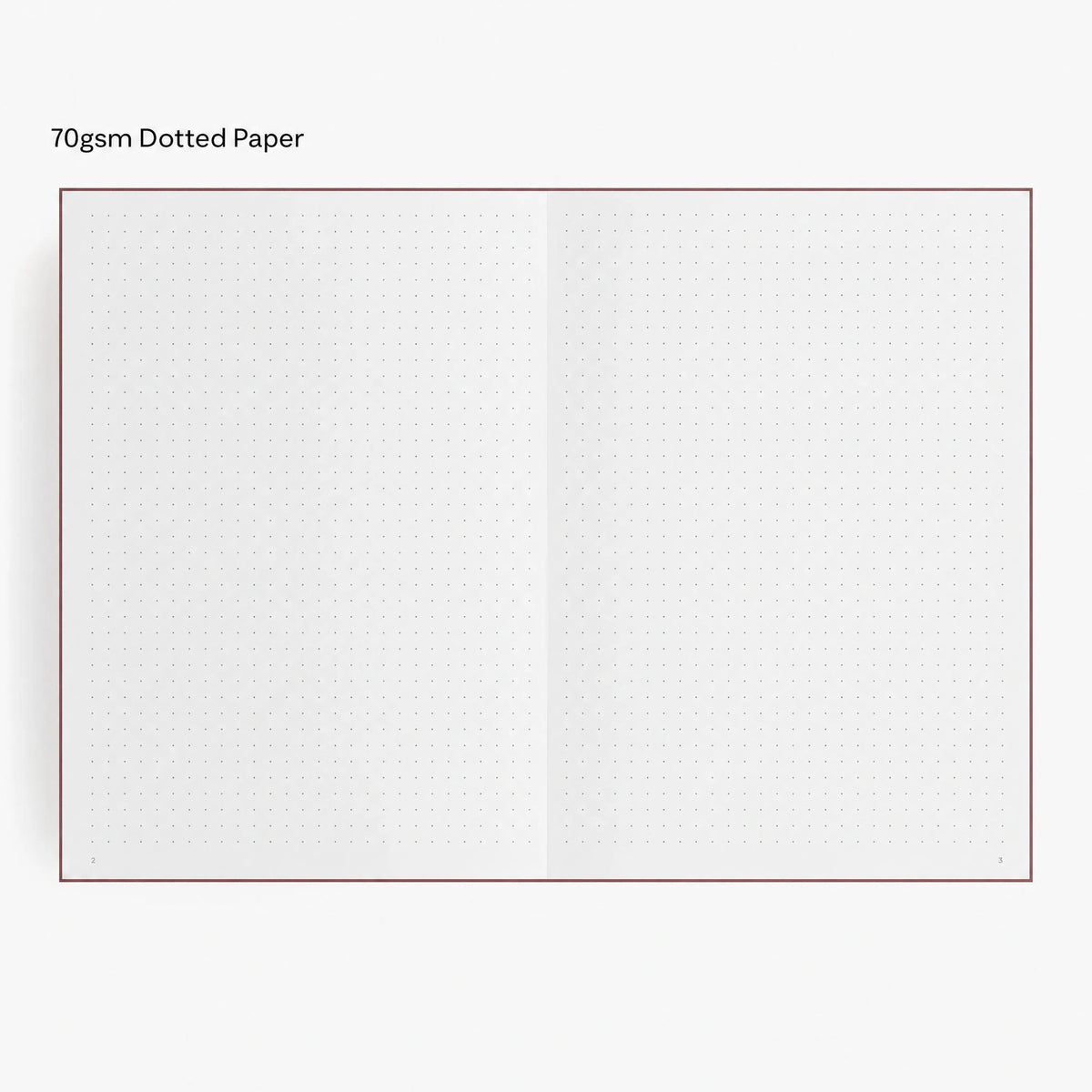 Dotted Notebook (No Foil, Cloth Flex, 70gsm) in Scarlet Oak #color_scarlet oak