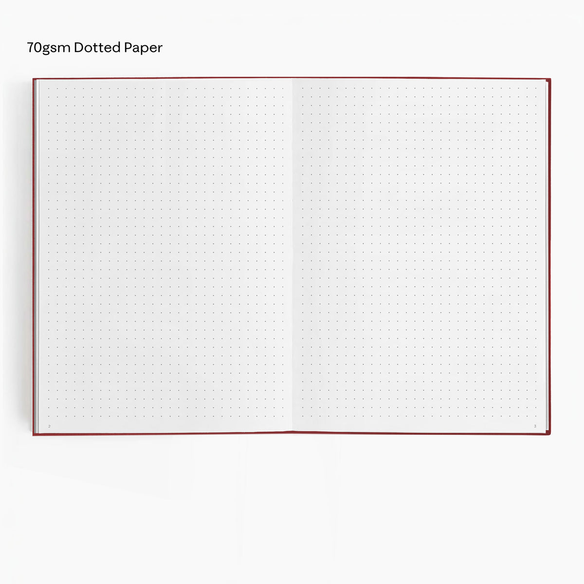 Dotted Notebook (No Foil, Paper Flex, 70gsm) in Scarlet Oak #color_scarlet oak