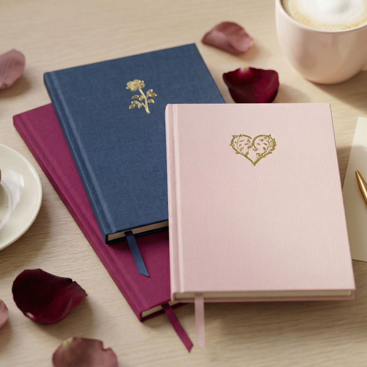Valentine's Notebook Bundle in Keepsake - Lined Trio (A5) - detail view #Bundle_Keepsake - Lined Trio (A5)
