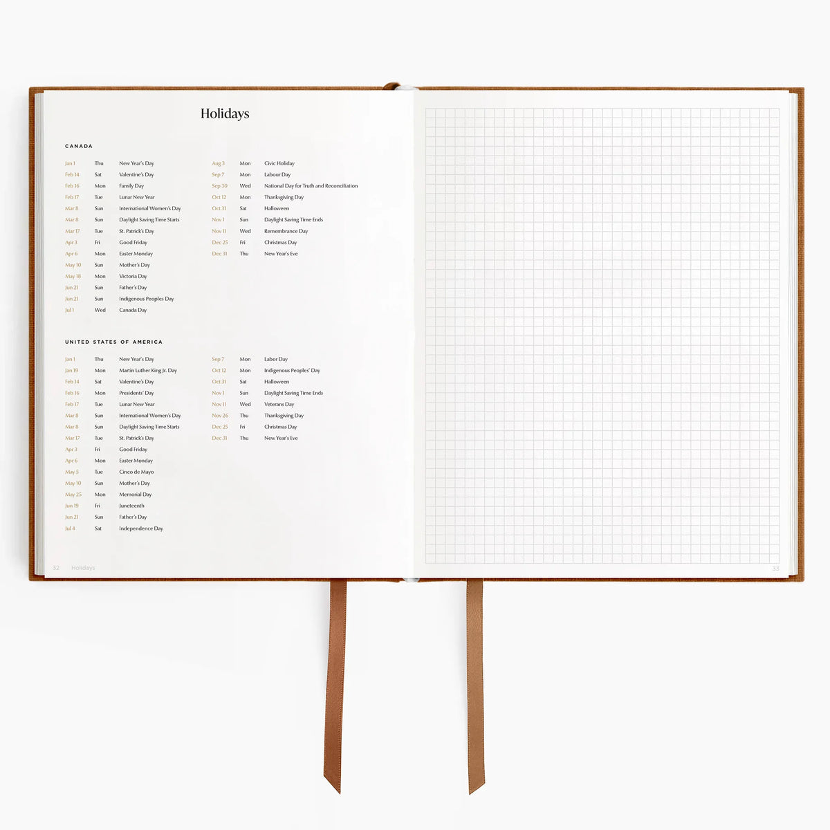 Hemlock & Oak dated planners in Autumnal #color_autumnal