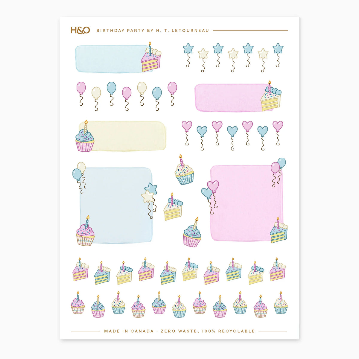 Birthday Party Stickers - detail view