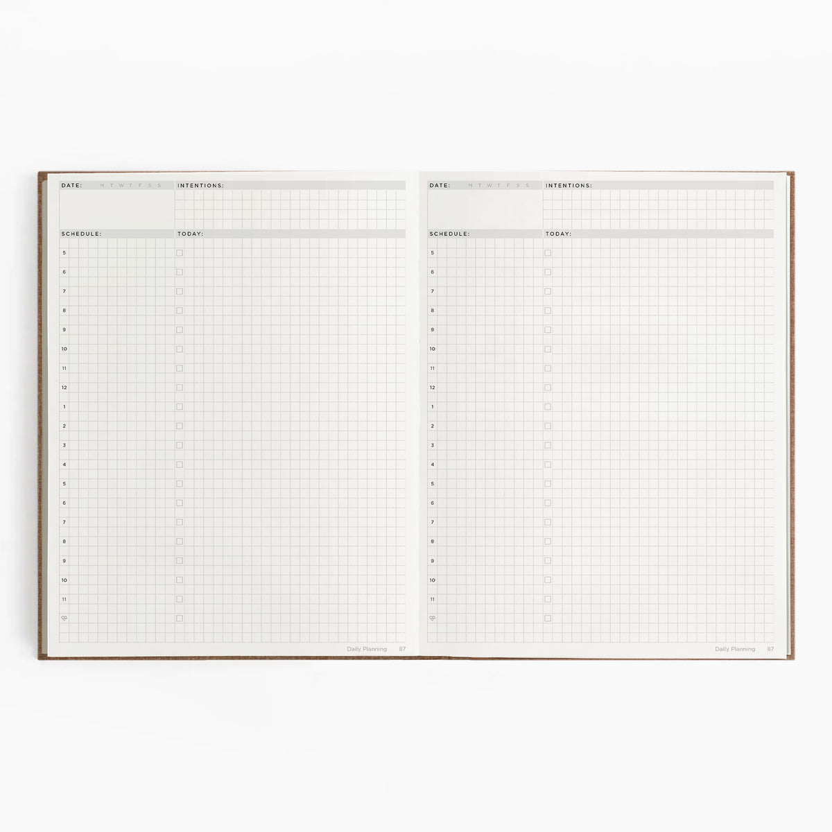 Undated Daily Planner (6-Month, Cloth Flex, 120gsm) in Fawn #color_fawn