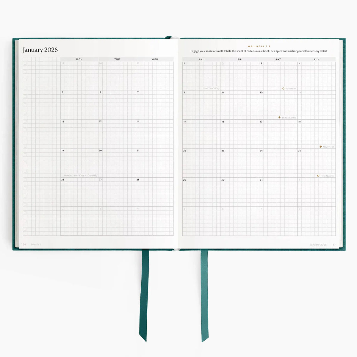 2026 Weekly Planner (Hardcover) in Enchanted Forest #color_enchanted forest