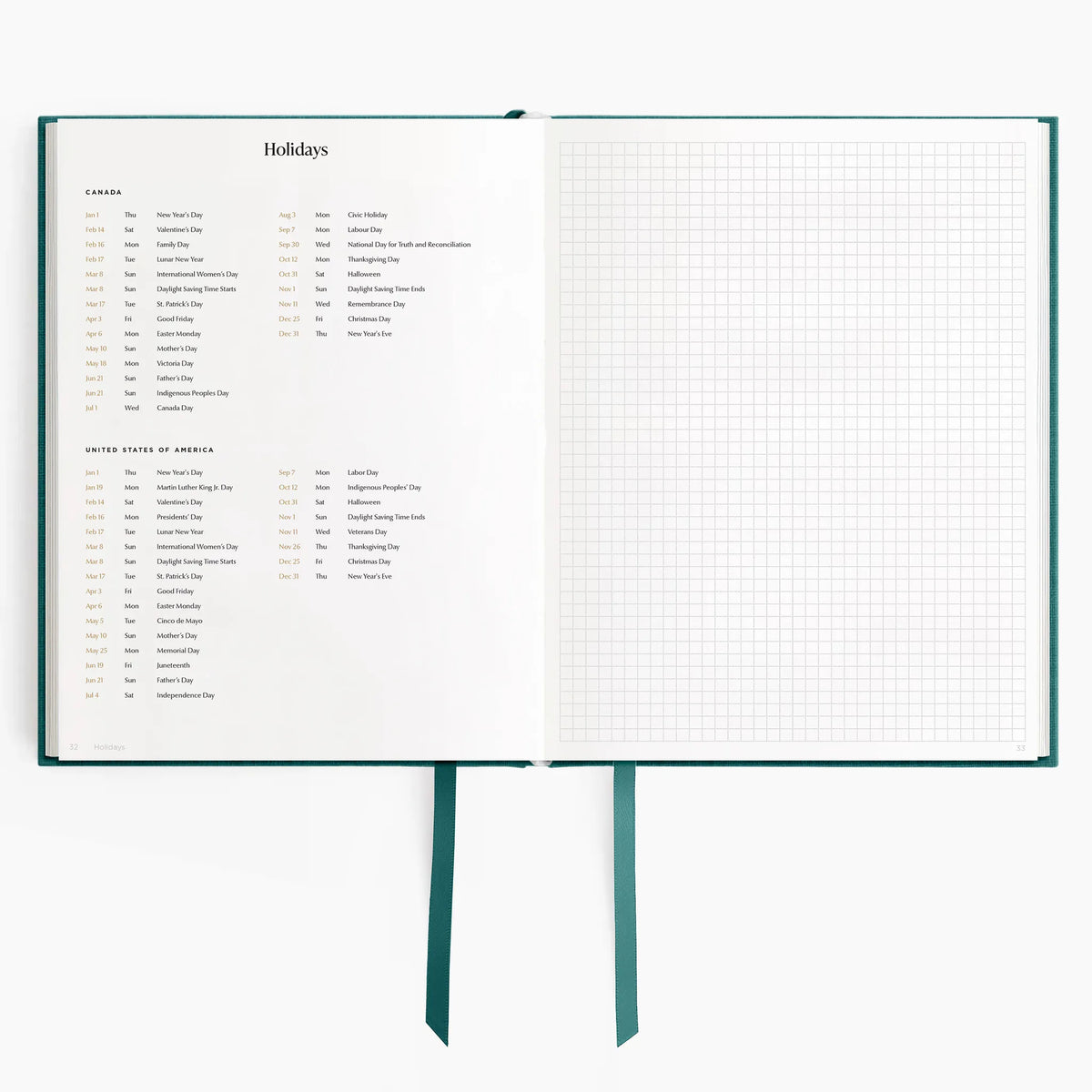 Hemlock & Oak dated planners in Enchanted Forest #color_enchanted forest