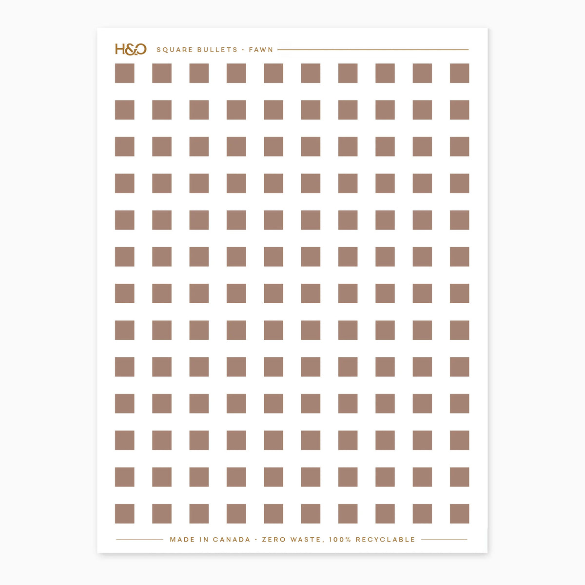Square Bullets Stickers in Fawn #color_fawn