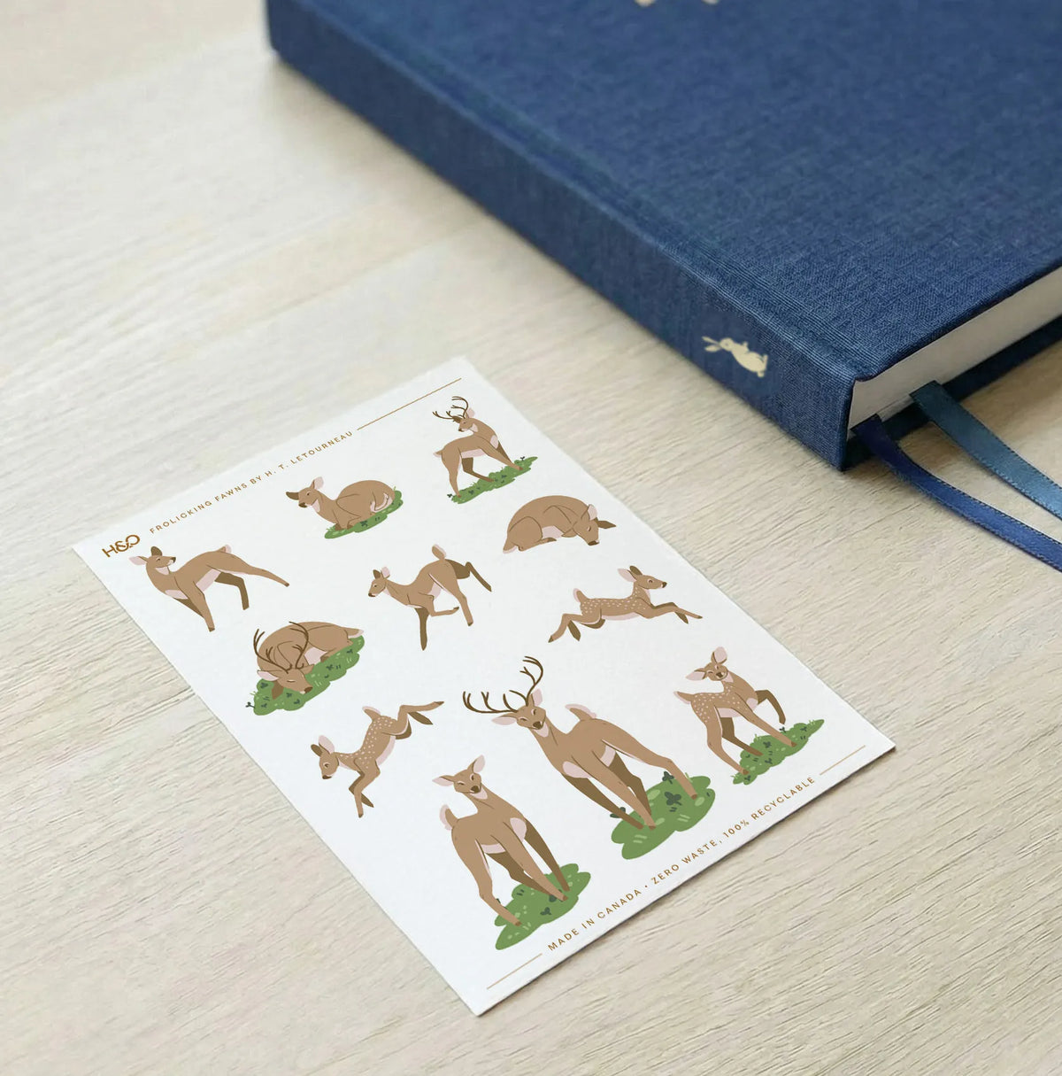 Frolicking Fawns Stickers in Fawn #color_fawn