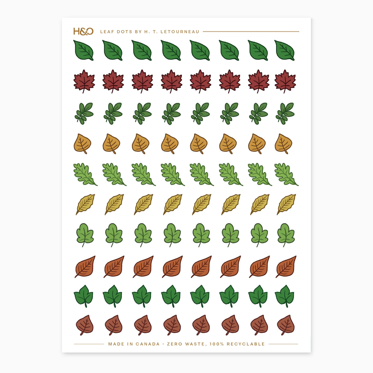 Leaf Dots Stickers in Leaf #color_leaf