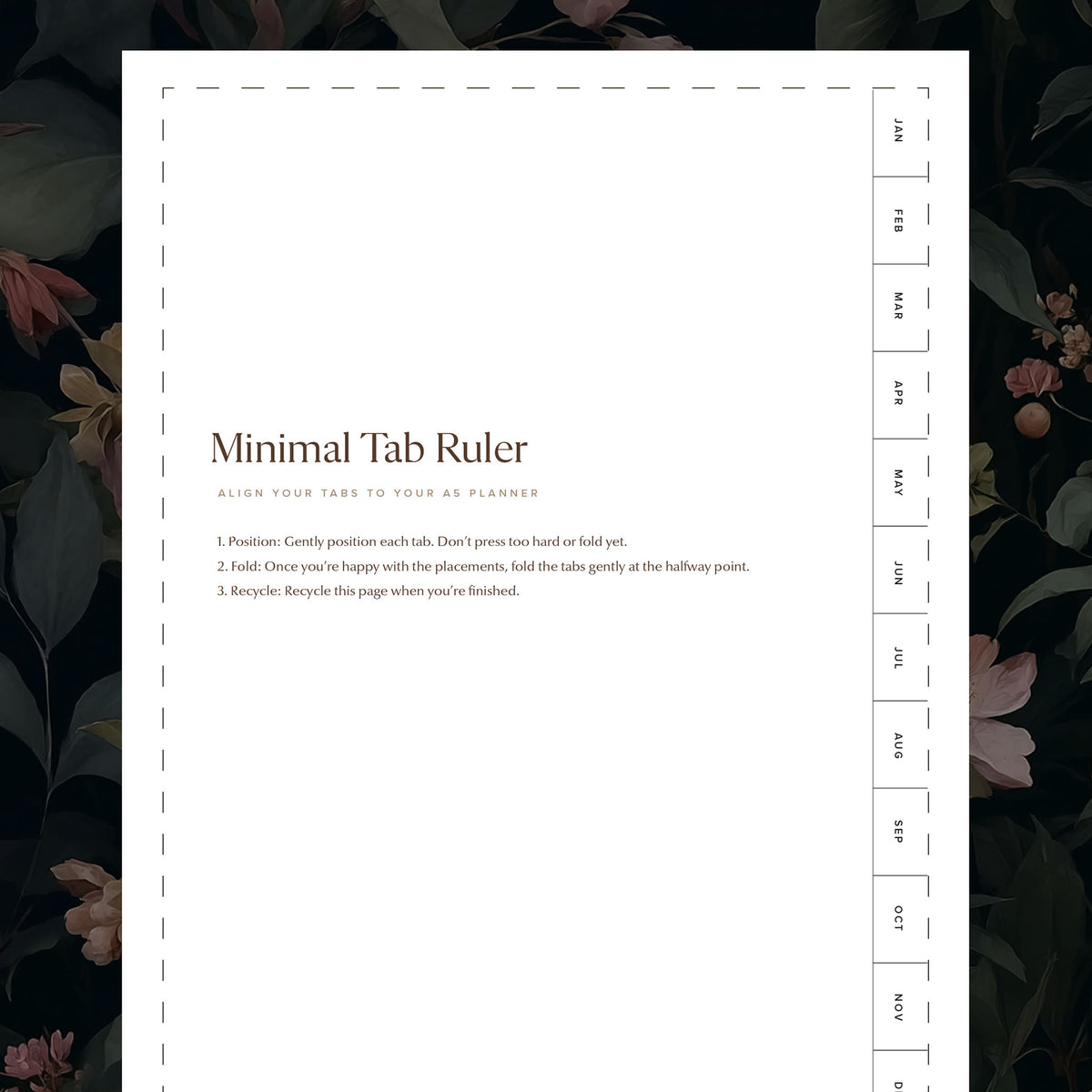 Printable Minimalist Tab Ruler - Made in Canada #color_