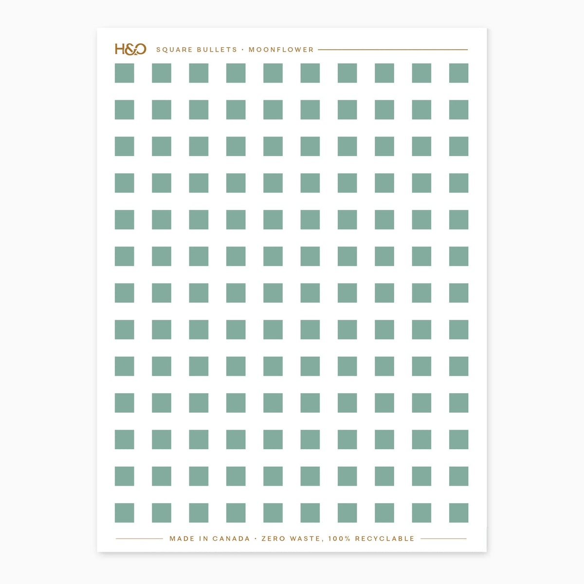 Square Bullets Stickers in Moonflower #color_moonflower