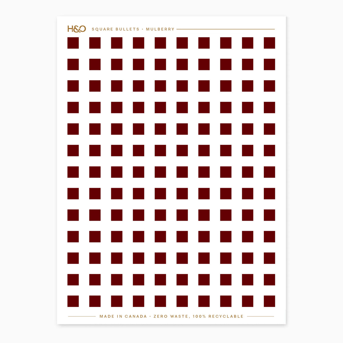 Square Bullets Stickers in Mulberry #color_mulberry
