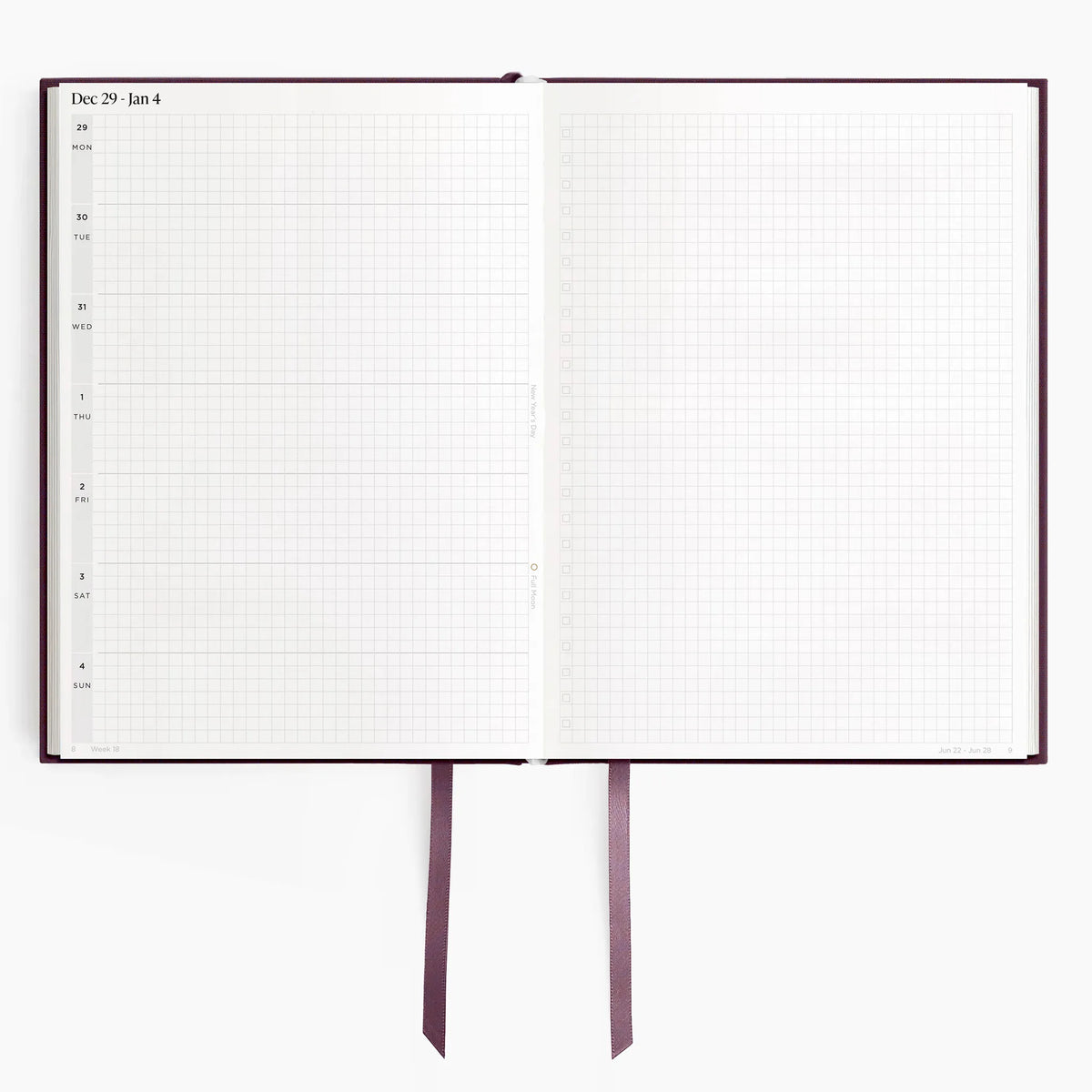 Hemlock & Oak dated planners in Plum #color_plum