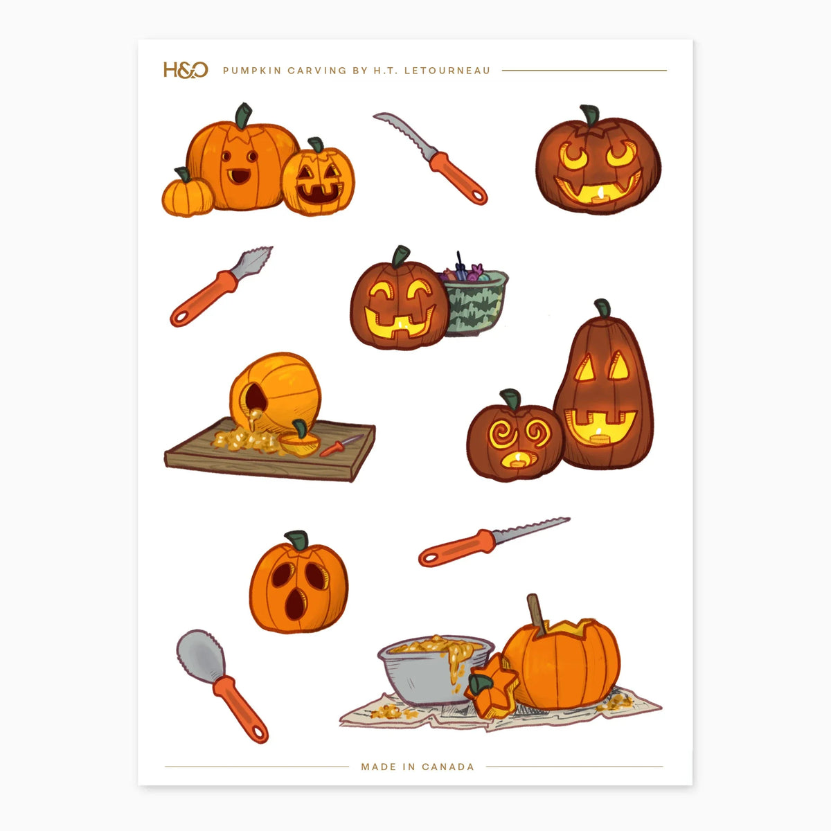 2027 Pumpkin Carving Planner Bundle: Pumpkin Carving Stickers