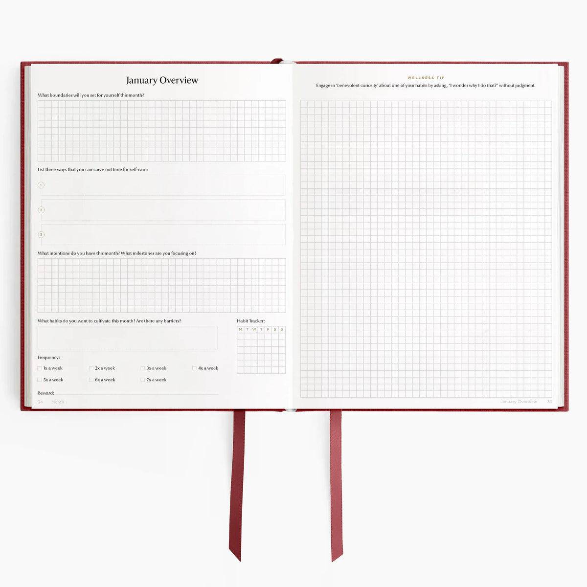 Hemlock & Oak dated planners in Scarlet Oak #color_scarlet oak
