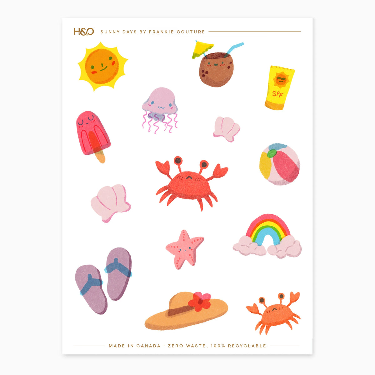 Sunny Days Stickers - detail view