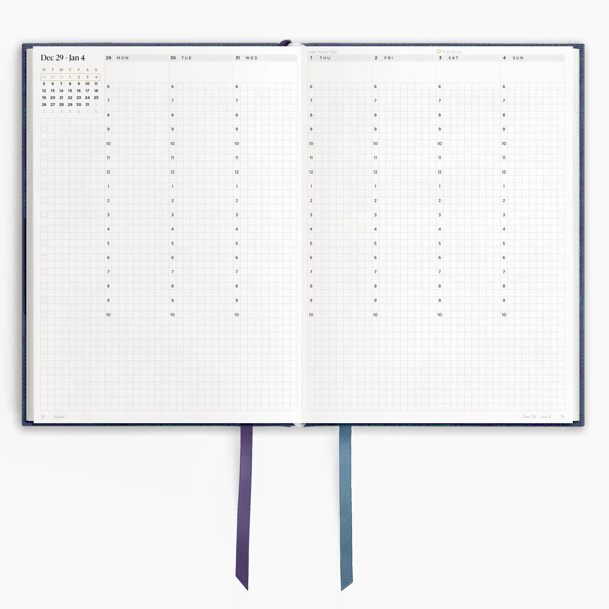 2026 A5 Minimalist Vertical Planner (Hardcover) in Wild Indigo #color_wild indigo