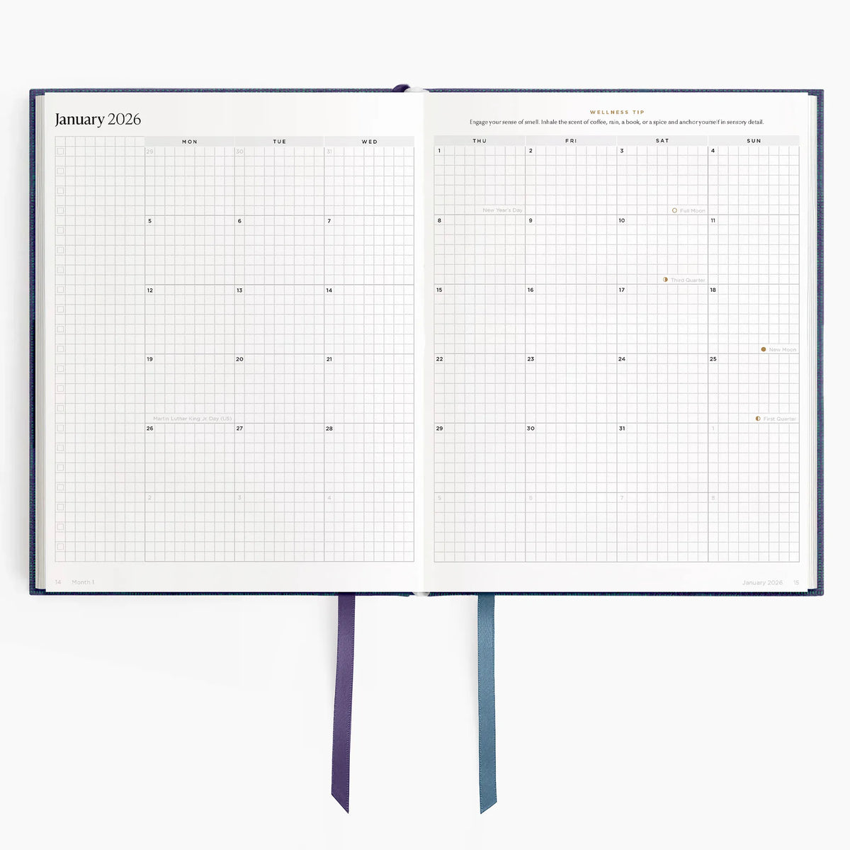 Hemlock & Oak dated planners in Wild Indigo #color_wild indigo