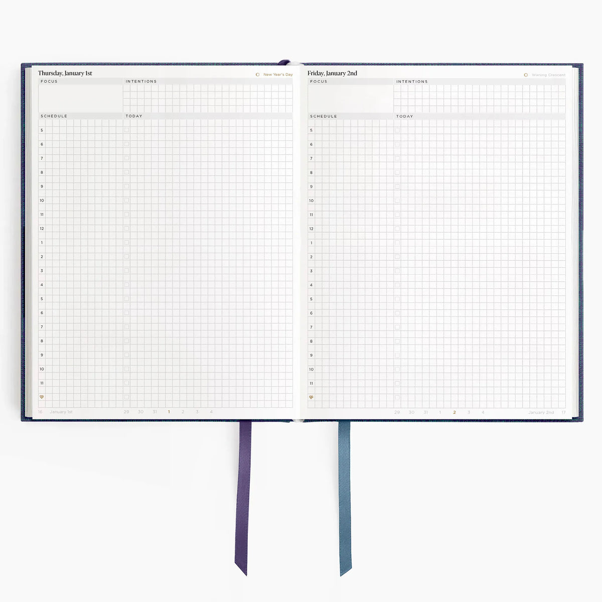 Hemlock & Oak dated planners in Wild Indigo #color_wild indigo