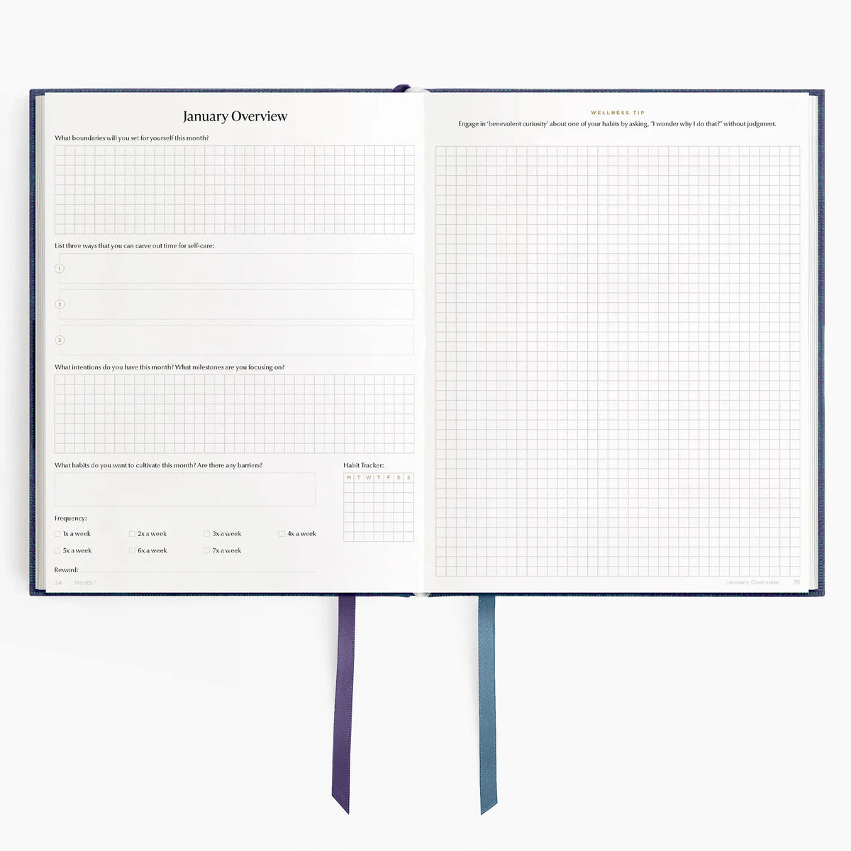 Hemlock & Oak dated planners in Wild Indigo #color_wild indigo