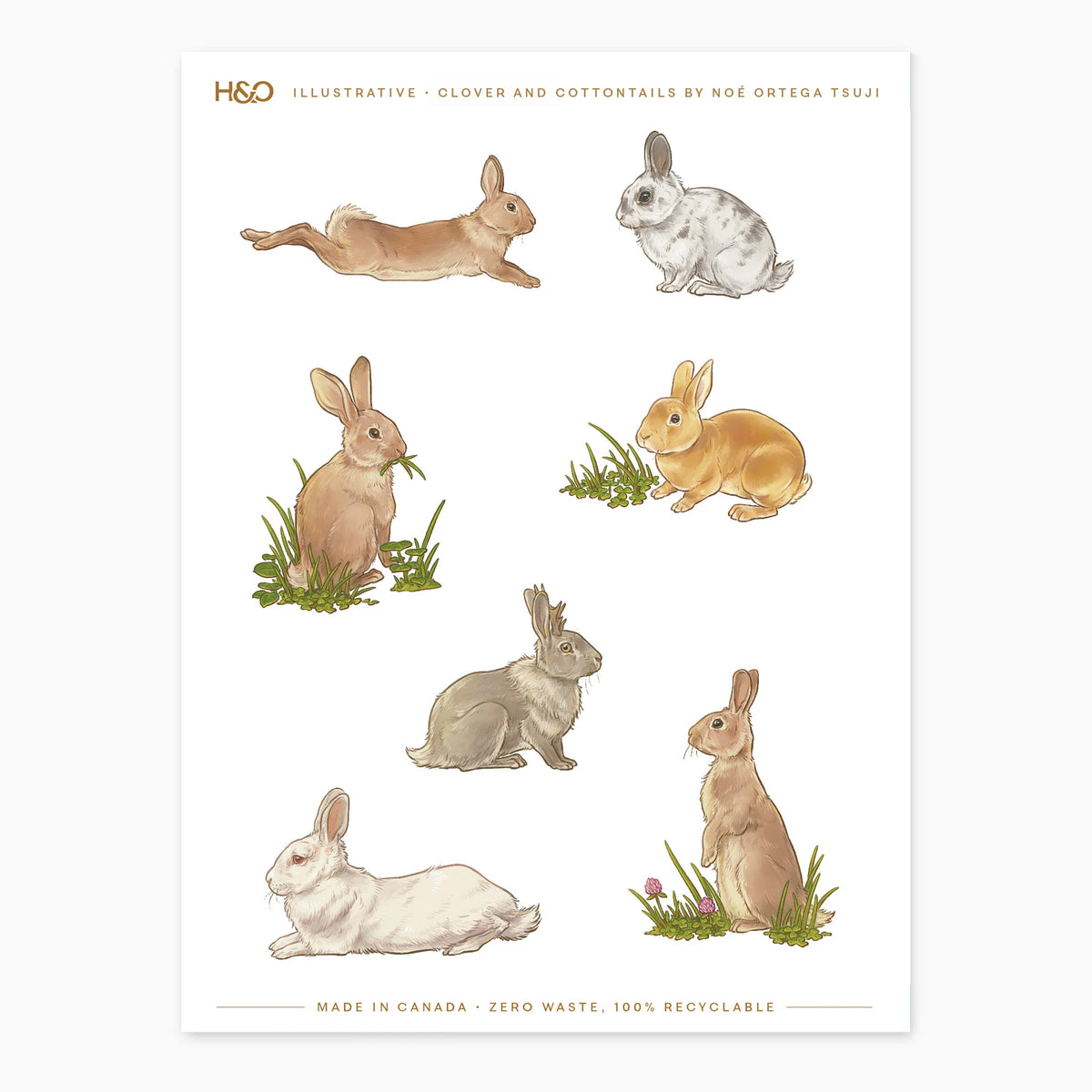 Clover and Cottontails Stickers in Clove #color_clove