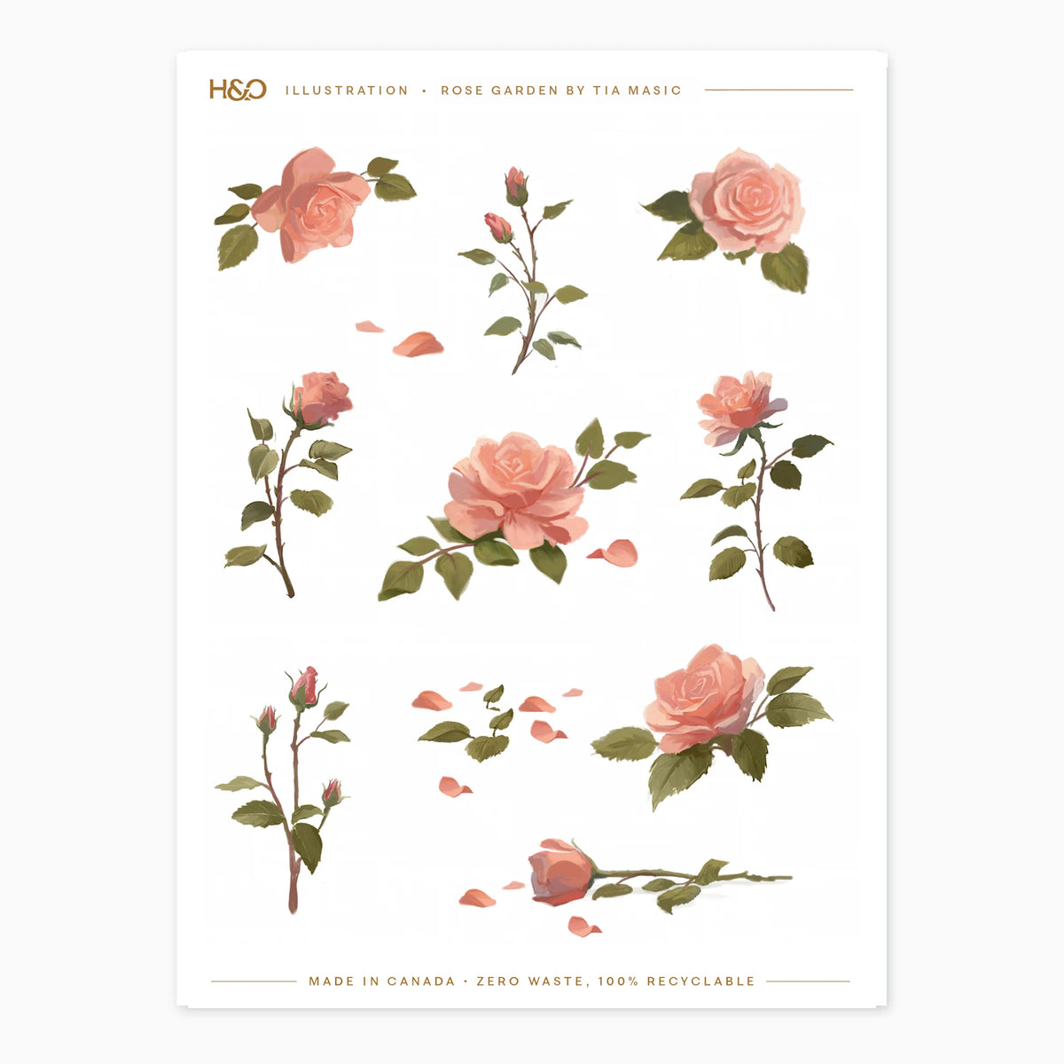 Rose Garden Stickers - Planner Stickers