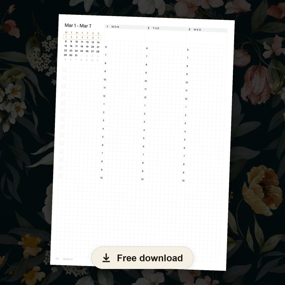 2027 B5 Minimalist Vertical Planner — free printable download