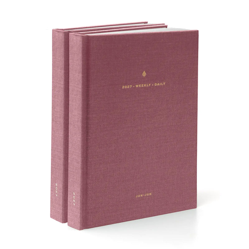 2027 Weekly & Daily Duo (Hardcover, A5, Archivist 120gsm, Minimalist) in Wild Rose #color_wild rose