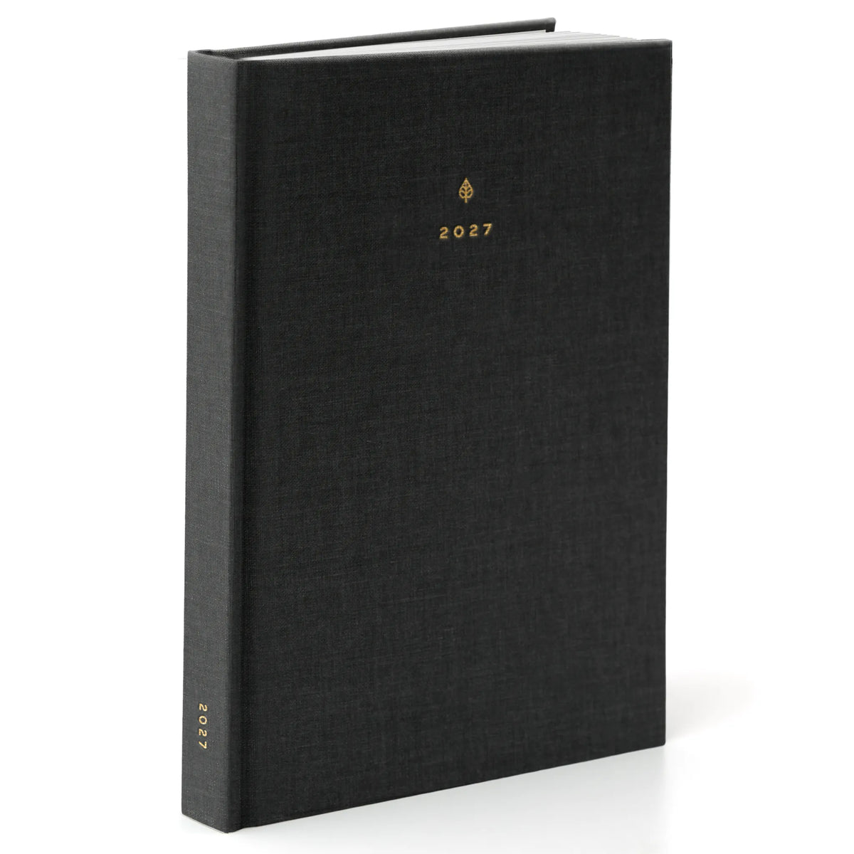 2027 B5 Minimalist Vertical Planner (Hardcover, Heritage 120gsm) in Charbon #color_charbon