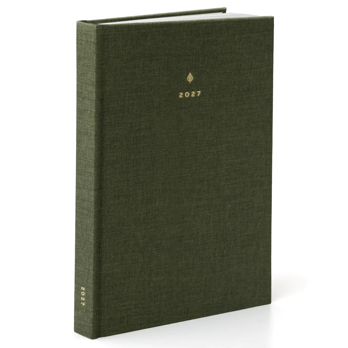 2027 B5 Minimalist Vertical Planner (Hardcover, Heritage 120gsm) in Moss #color_moss