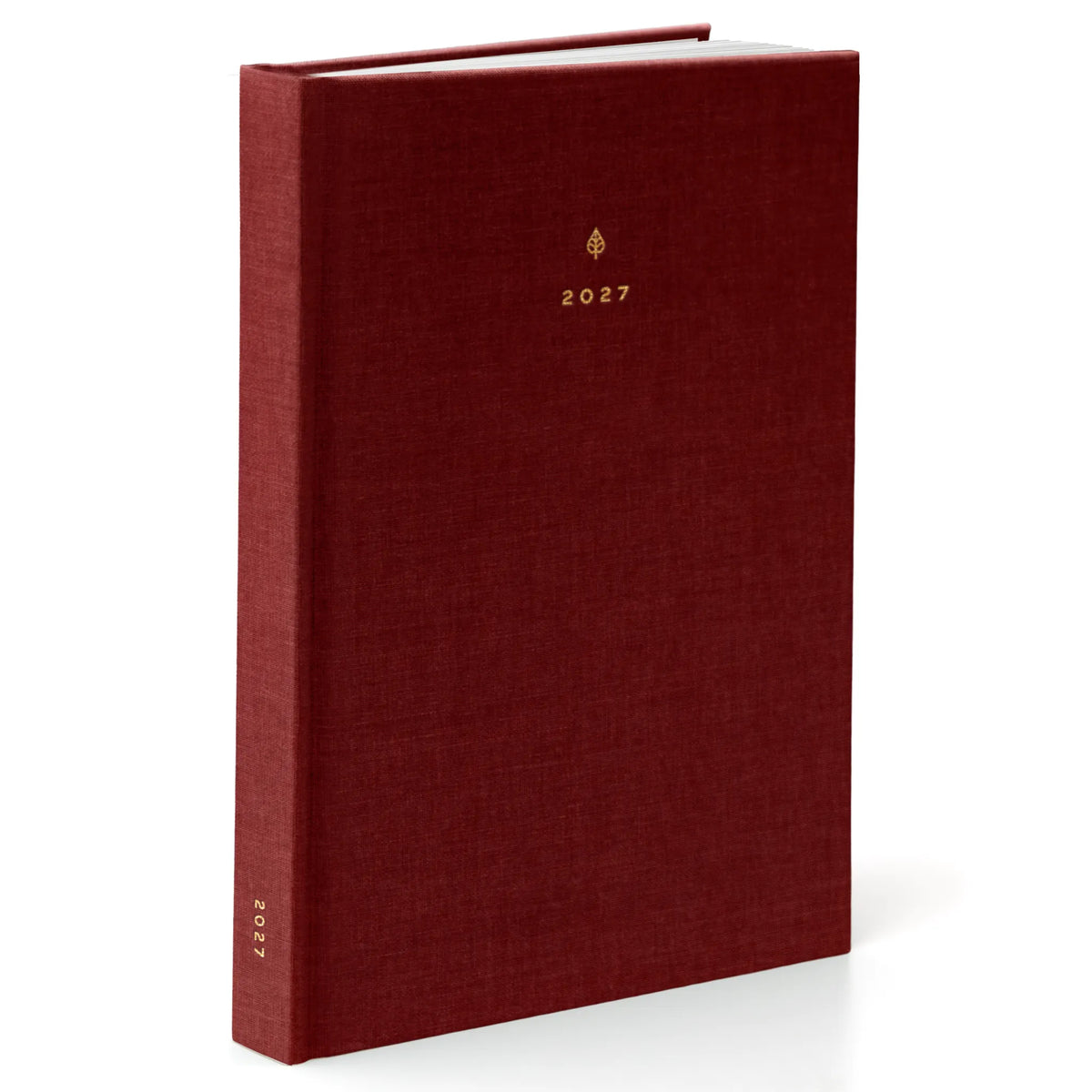 2027 B5 Minimalist Vertical Planner (Hardcover, Heritage 120gsm) in Scarlet Oak #color_scarlet oak