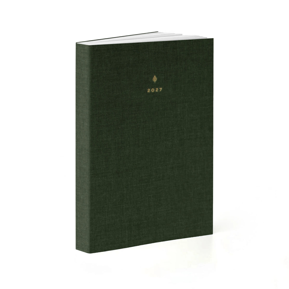 2027 A5 Minimalist Vertical Planner (Cloth Flex, Heritage 120gsm) in Woodlands #color_woodlands