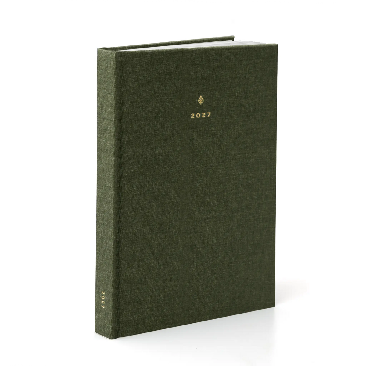 2027 A5 Minimalist Vertical Planner (Hardcover, Heritage 120gsm) in Moss #color_moss