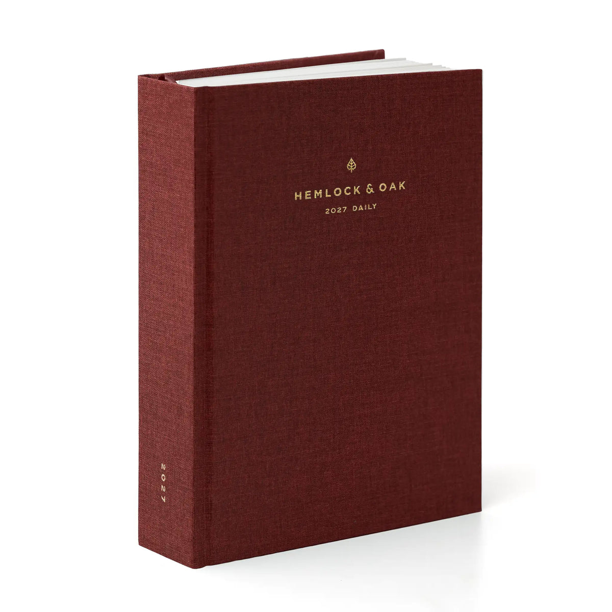 2027 Minimalist Daily Planner (Hardcover, Heritage 120gsm) in Scarlet Oak #color_scarlet oak