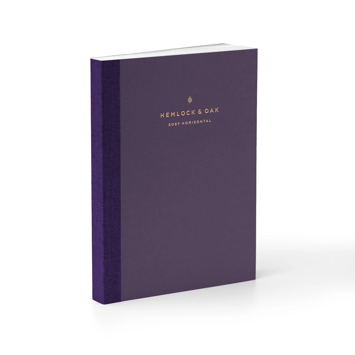 2027 Horizontal Planner (Paper Flex, Heritage 120gsm) in Plum - detail view #color_plum