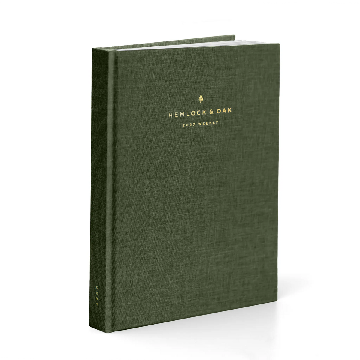 2027 Sunday Start Weekly Planner (Hardcover, Vertical, Heritage 120gsm) in Moss #color_moss