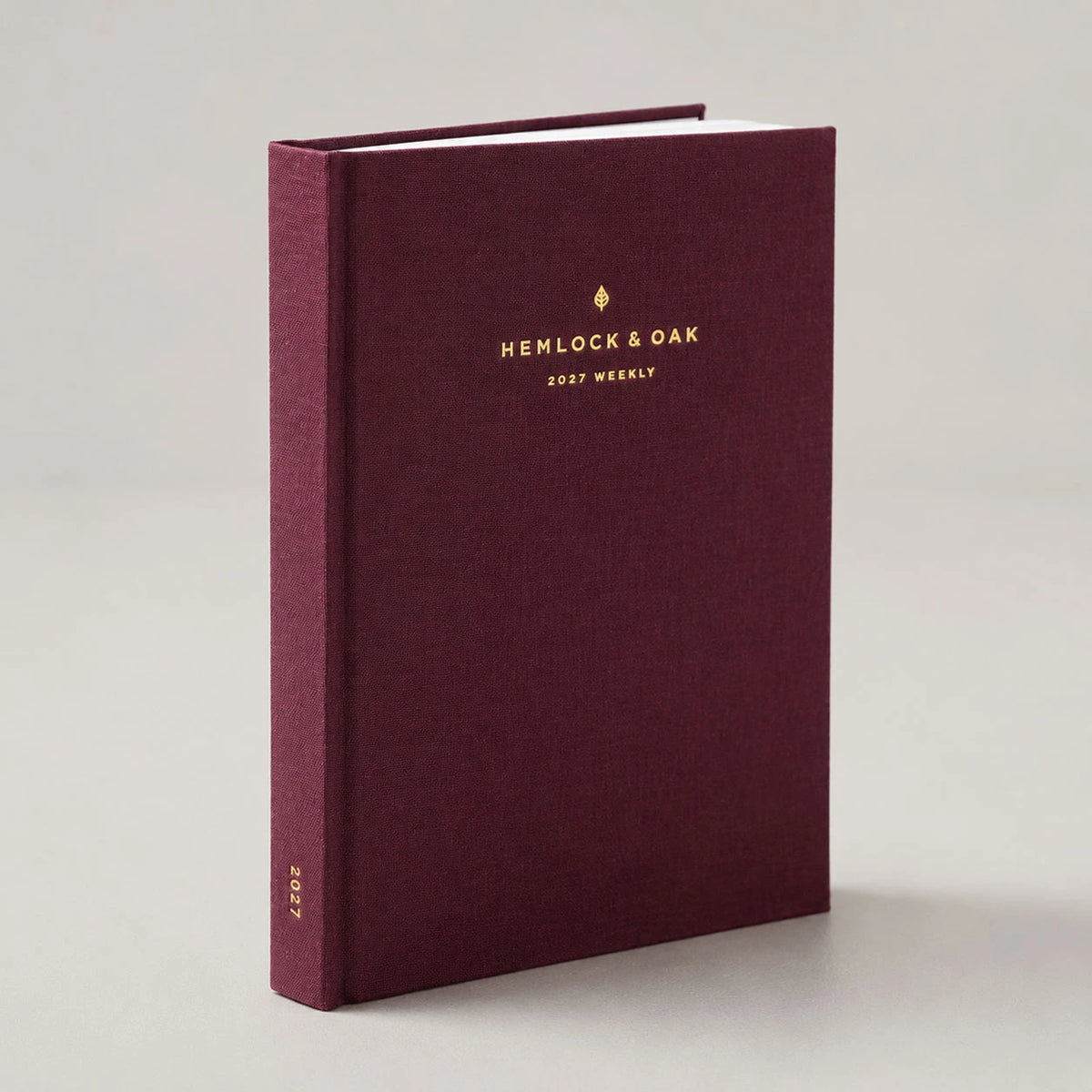 2027 Weekly Planner (Hardcover, Vertical, Heritage 120gsm) in Mulberry #color_Mulberry