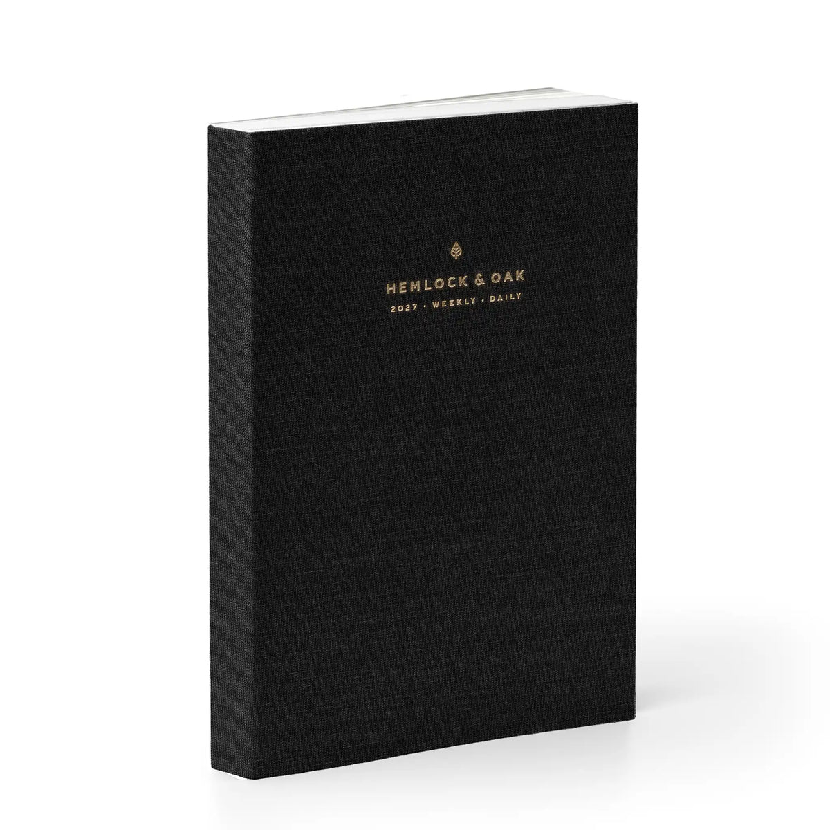 2027 Weekly & Daily Vertical Planner (Cloth Flex, 70gsm) in Charbon #color_charbon