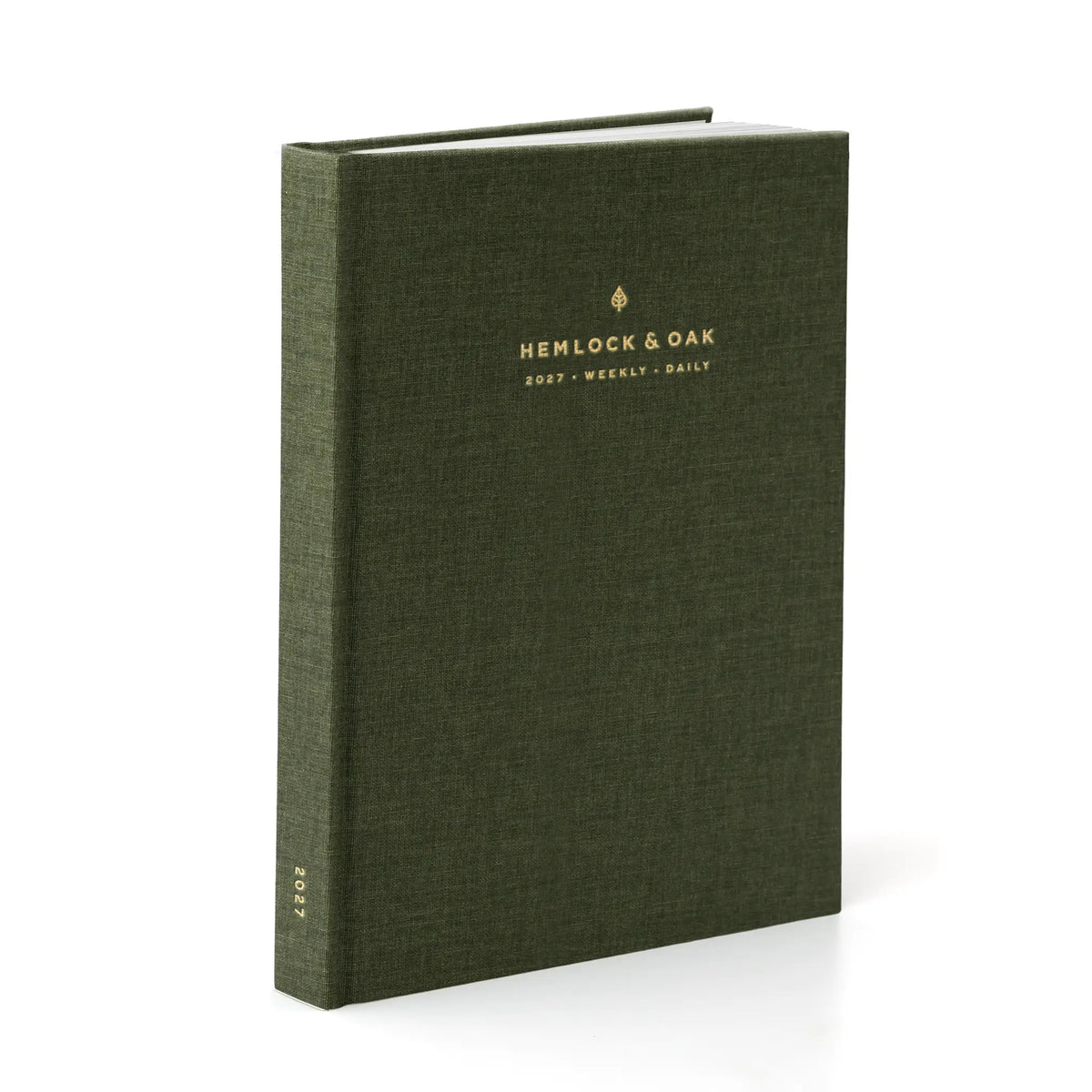 2027 Weekly & Daily Vertical Planner (Hardcover, 70gsm) in Moss #color_moss