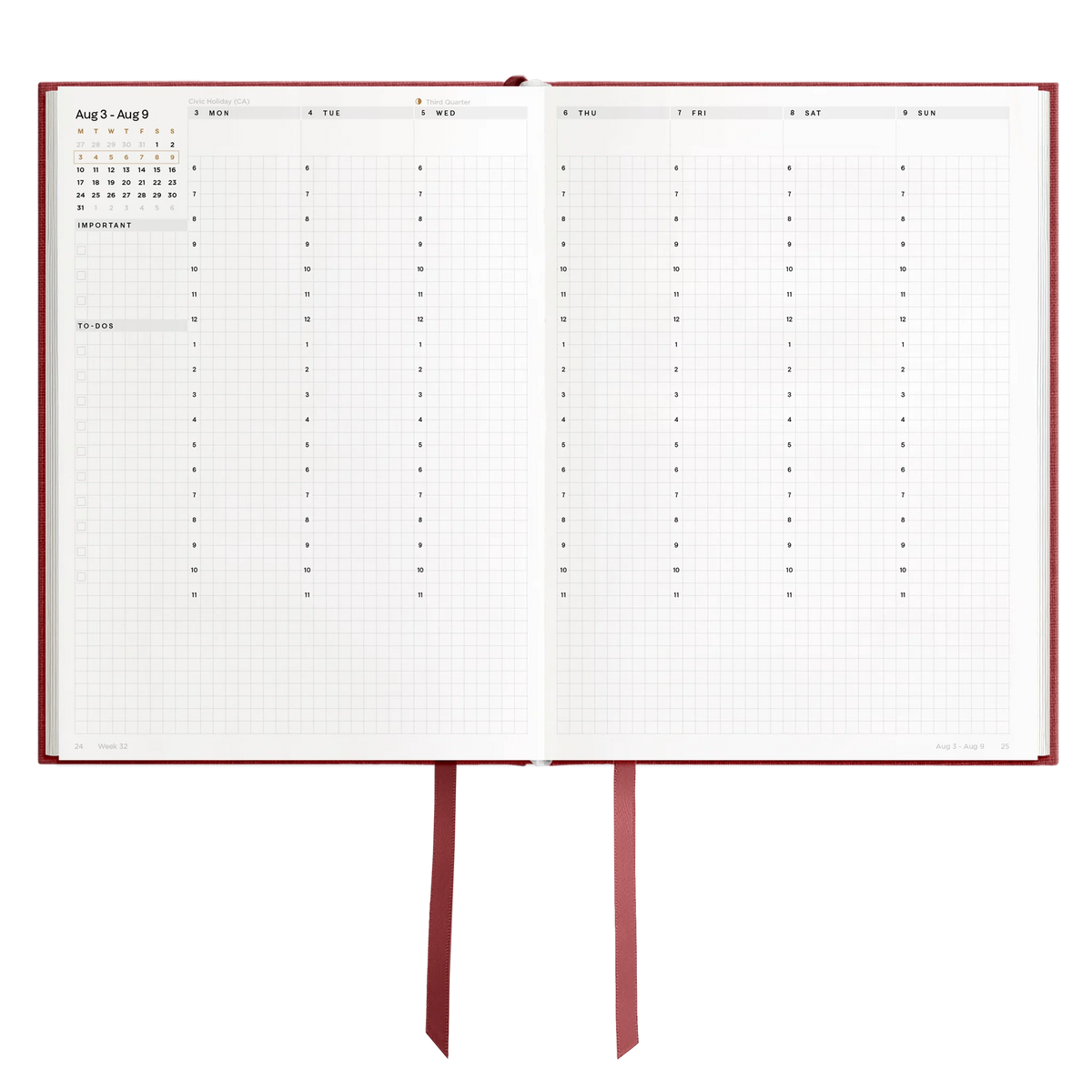 Hemlock & Oak dated planners in Scarlet Oak #color_scarlet oak