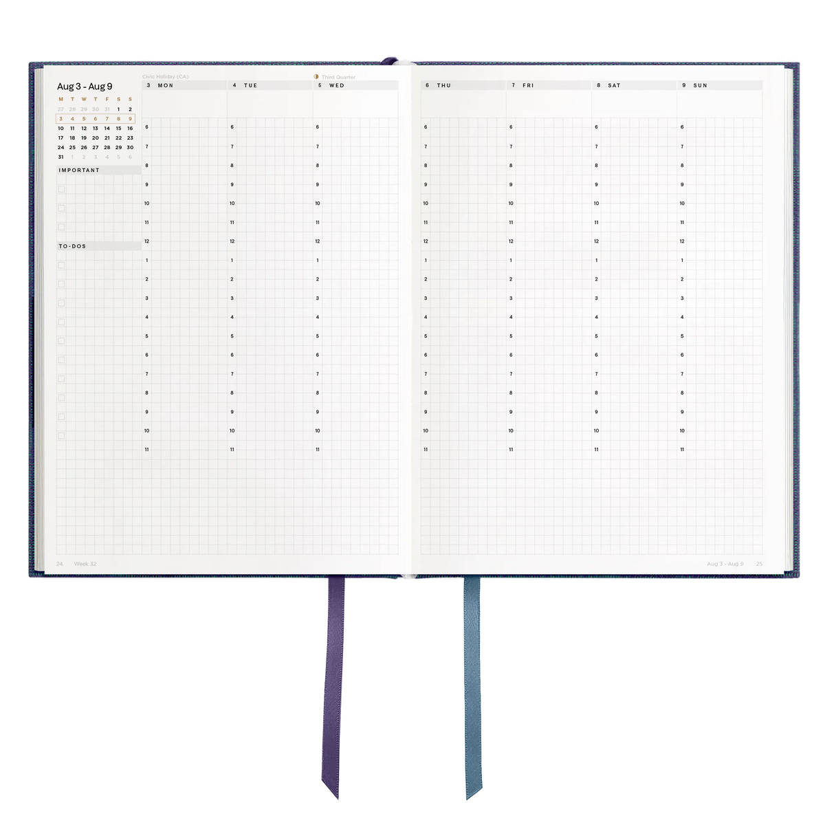 Hemlock & Oak dated planners in Wild Indigo #color_wild indigo