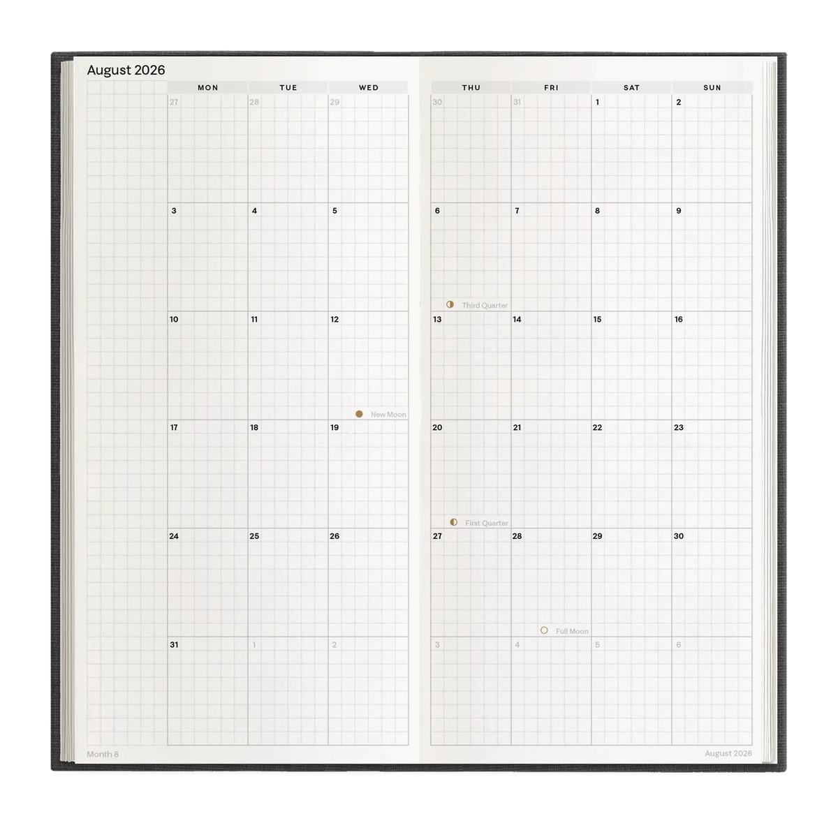 Hemlock & Oak dated planners in Charbon #color_charbon