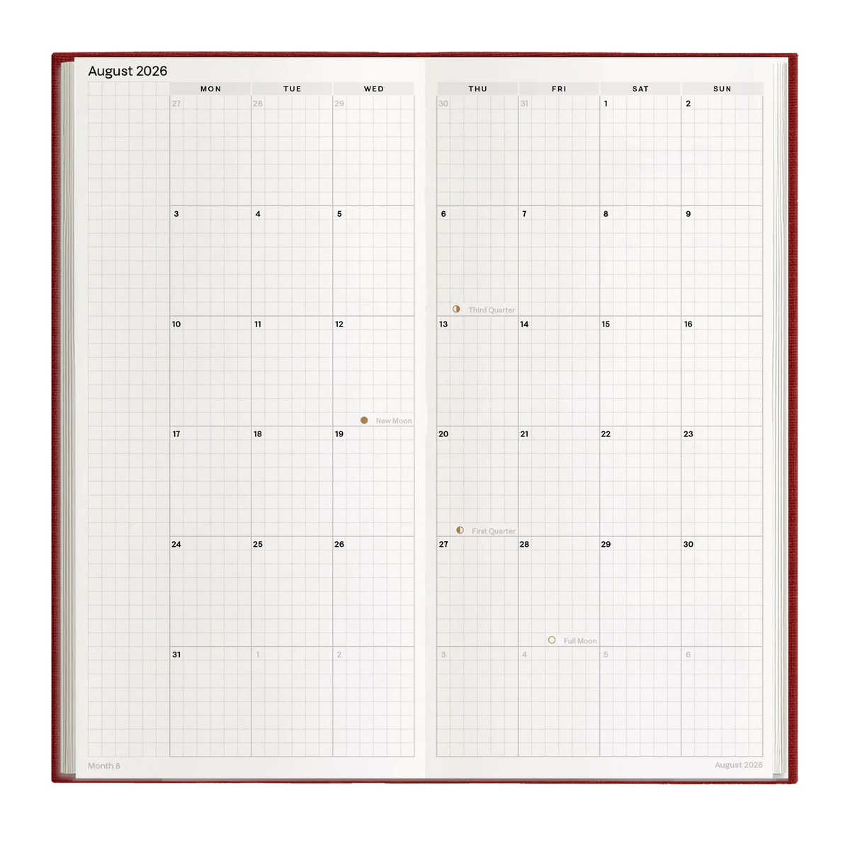 Hemlock & Oak dated planners in Scarlet Oak #color_scarlet oak